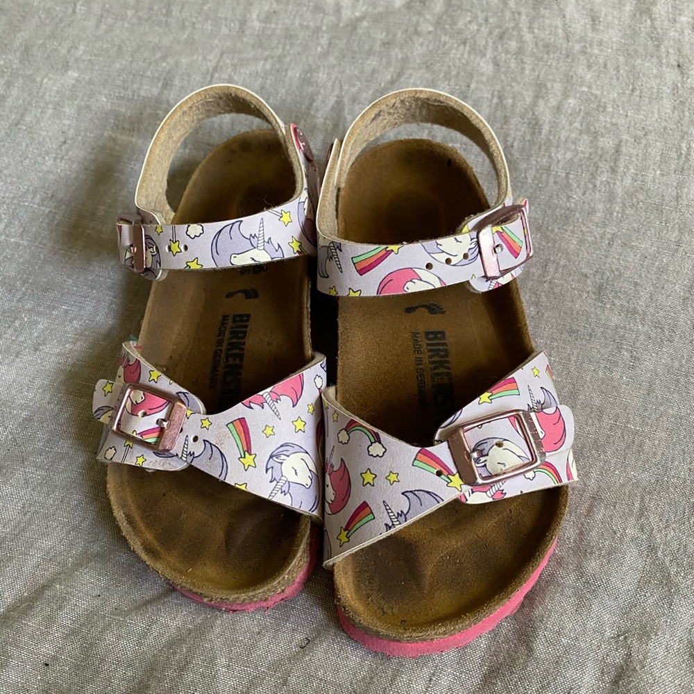 Birkenstock Toddler Girl Unicorn Sandals. Size 8